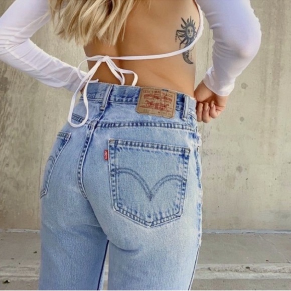 Vintage Levi's 550 Relaxed Fit Tapered Leg Jeans - Size 2 Petite - Picture 2 of 15